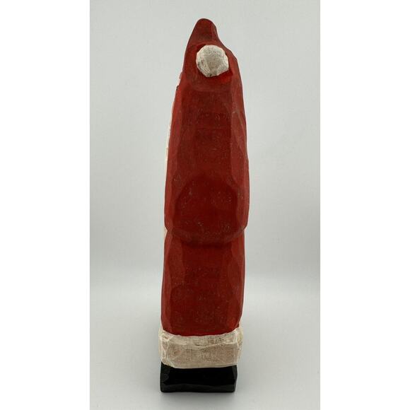 Vintage Handcrafted Wooden Santa Claus Figurine, Traditional Holiday Decor - Picture 4 of 5